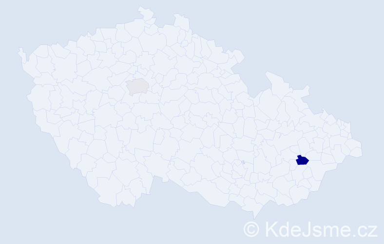 Jméno: 'Egidia', počet výskytů 2 v celé ČR