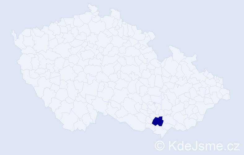 Jméno: 'Cellestina', počet výskytů 1 v celé ČR