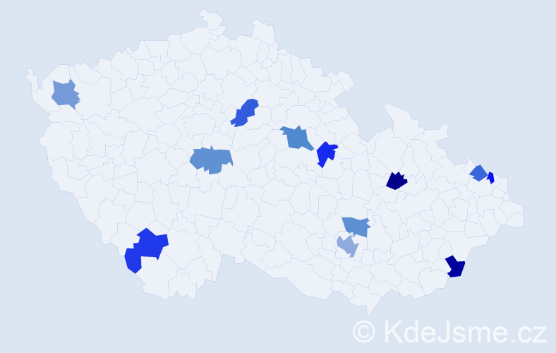 Jméno: 'Matyáš Petr', počet výskytů 14 v celé ČR