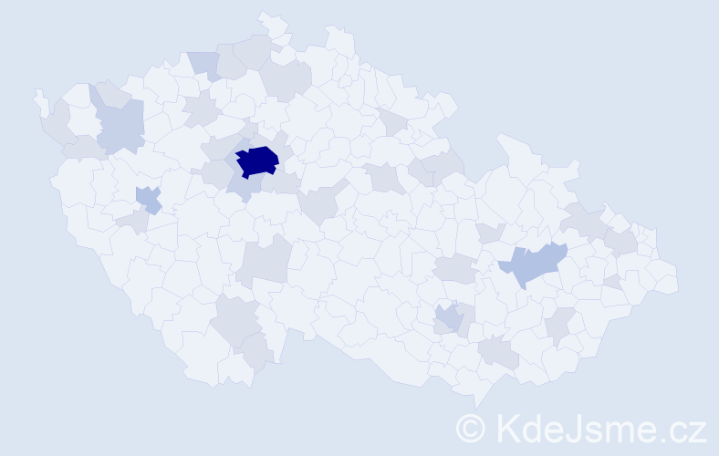 Jméno: 'Anastasija', počet výskytů 67 v celé ČR