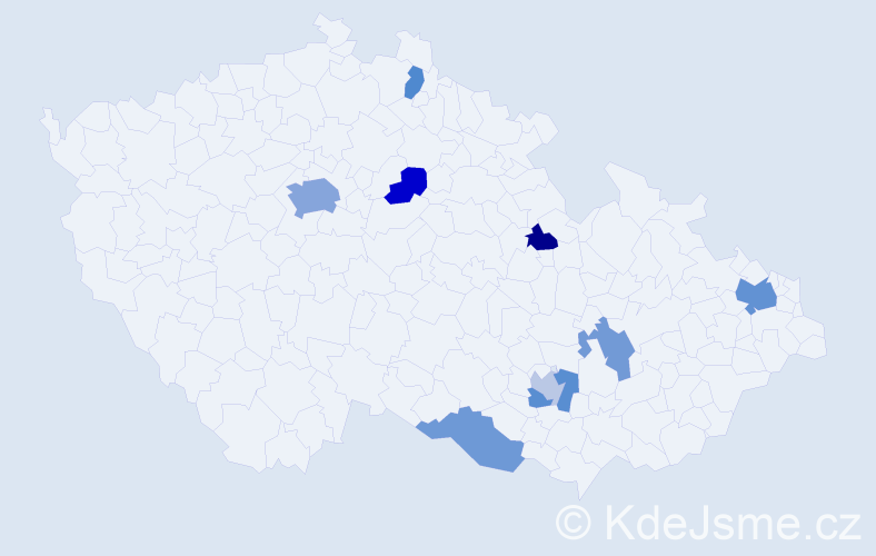 Jméno: 'Orlando', počet výskytů 16 v celé ČR