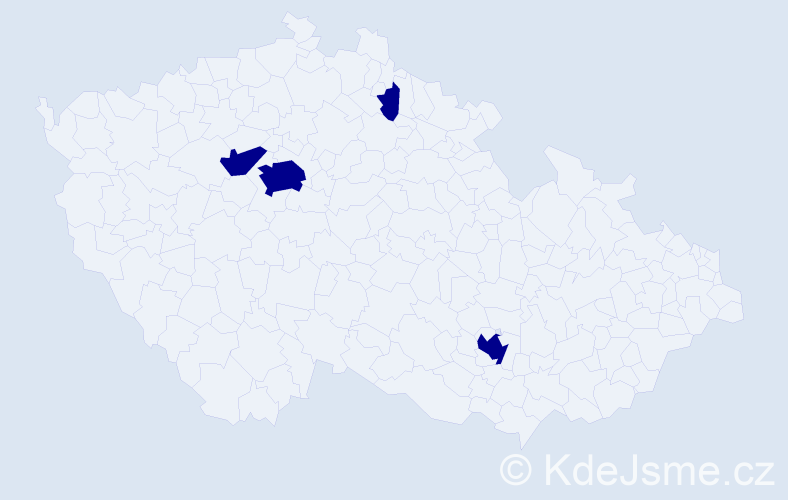 Jméno: 'Víctor', počet výskytů 4 v celé ČR