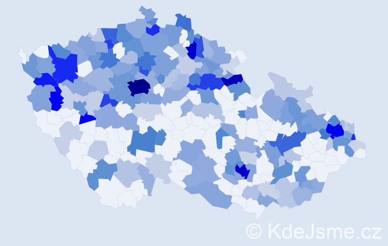 Jméno: 'Ilja', počet výskytů 598 v celé ČR