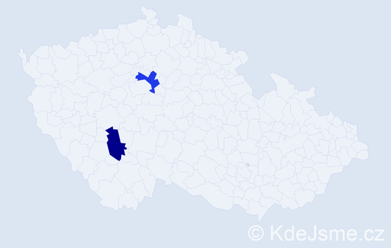 Jméno: 'Prem Bahadur', počet výskytů 2 v celé ČR