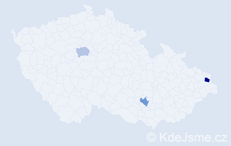 Jméno: 'Mircea', počet výskytů 3 v celé ČR