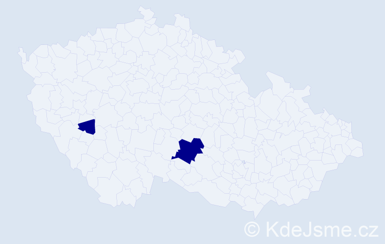 Jméno: 'Bernhard Siegfried', počet výskytů 2 v celé ČR