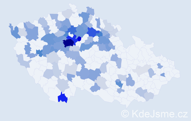 Jméno: 'Ruslana', počet výskytů 333 v celé ČR