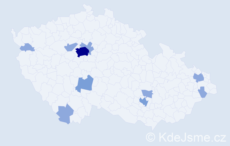 Jméno: 'Farid', počet výskytů 18 v celé ČR