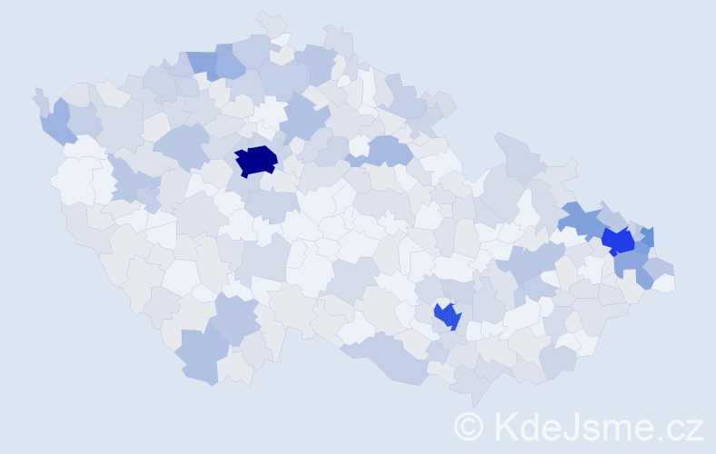 Jméno: 'Melanie', počet výskytů 563 v celé ČR