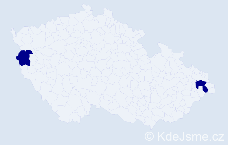 Jméno: 'Lucie Rozálie', počet výskytů 2 v celé ČR