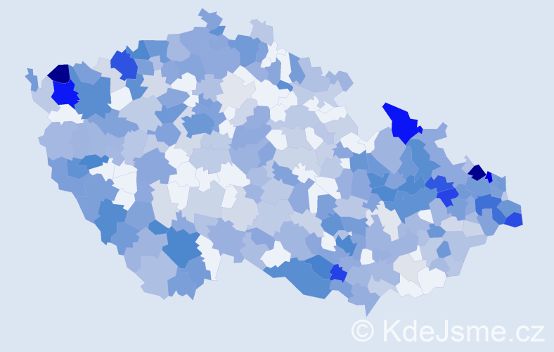 Jméno: 'Hermína', počet výskytů 732 v celé ČR