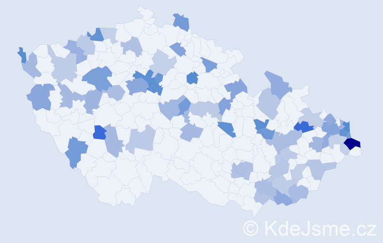 Jméno: 'Rút', počet výskytů 104 v celé ČR