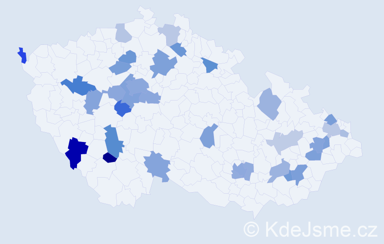 Jméno: 'Theo', počet výskytů 53 v celé ČR