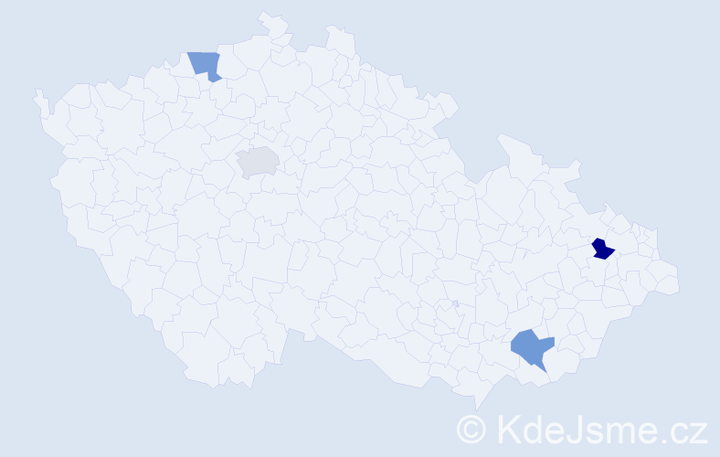 Jméno: 'Petro', počet výskytů 4 v celé ČR