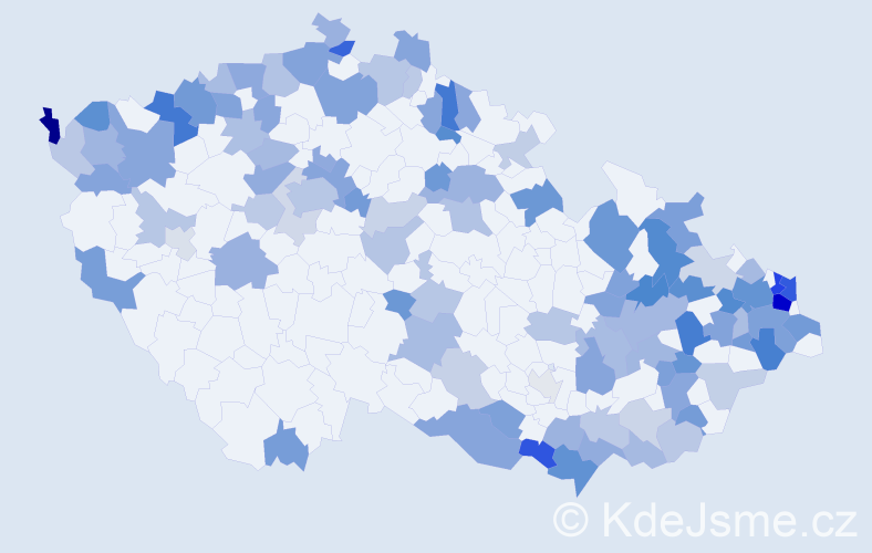 Jméno: 'Štefania', počet výskytů 201 v celé ČR