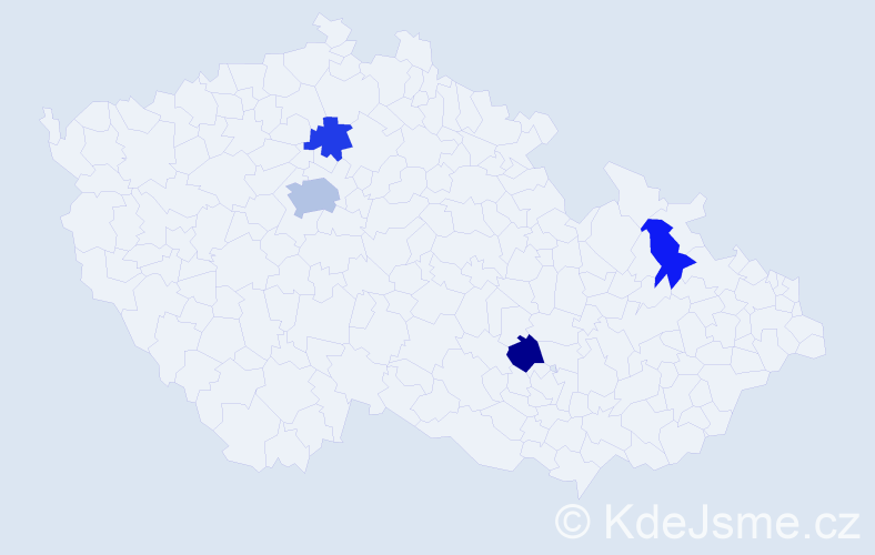 Jméno: 'Sophia Maria', počet výskytů 6 v celé ČR