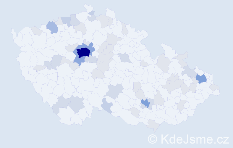 Jméno: 'Leila', počet výskytů 134 v celé ČR