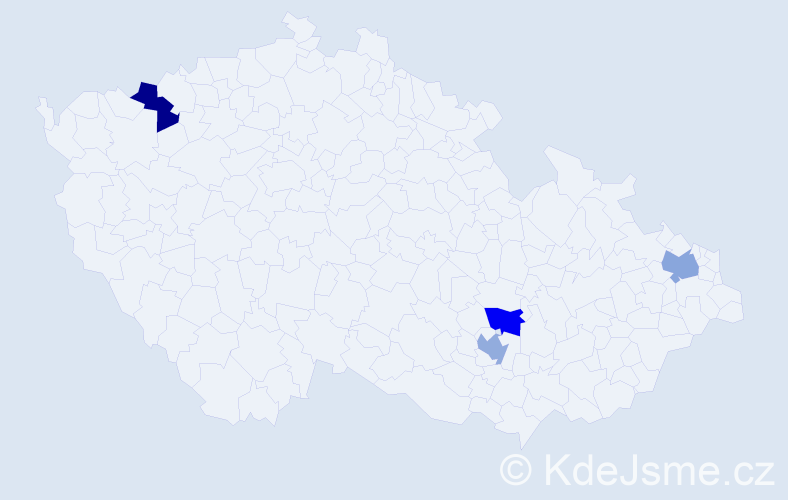 Jméno: 'Dorith', počet výskytů 4 v celé ČR