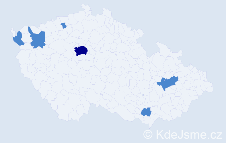 Jméno: 'Claude', počet výskytů 8 v celé ČR