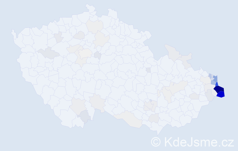 Jméno: 'Bogdan', počet výskytů 227 v celé ČR