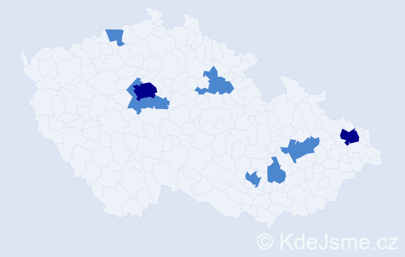 Jméno: 'Rajko', počet výskytů 14 v celé ČR