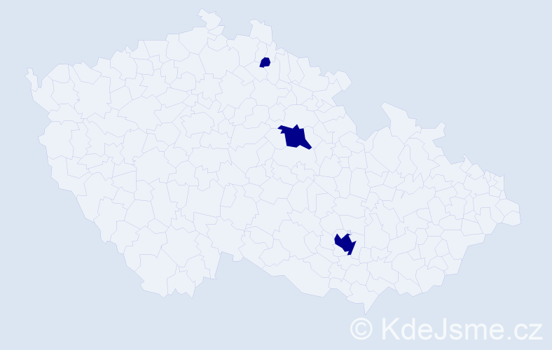 Jméno: 'Youness', počet výskytů 3 v celé ČR