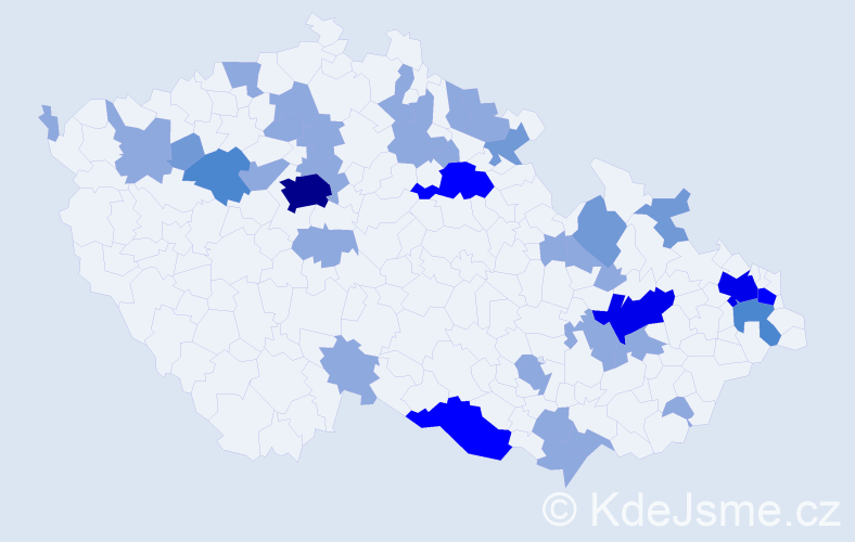 Jméno: 'Břetislava', počet výskytů 71 v celé ČR