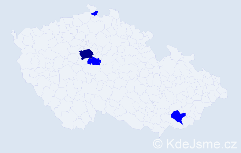 Jméno: 'Charlotte Marie', počet výskytů 5 v celé ČR