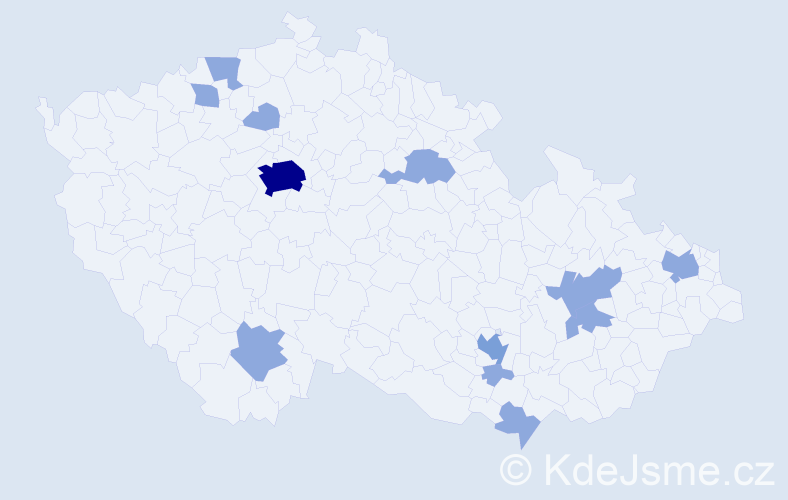 Jméno: 'Thi Vinh', počet výskytů 19 v celé ČR
