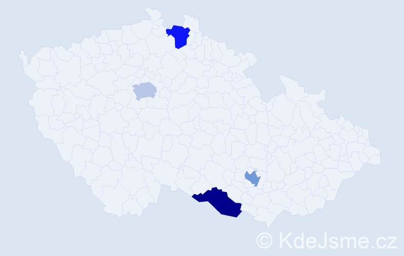 Jméno: 'Sofie Petra', počet výskytů 4 v celé ČR