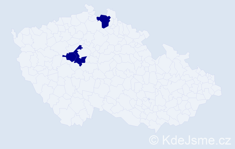Jméno: 'Alexios', počet výskytů 3 v celé ČR