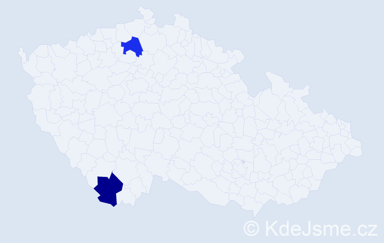 Jméno: 'Tereza Helena', počet výskytů 2 v celé ČR