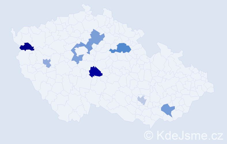 Jméno: 'Vitalija', počet výskytů 10 v celé ČR