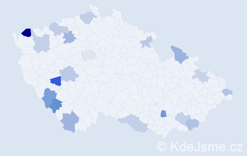 Jméno: 'Rupert', počet výskytů 23 v celé ČR