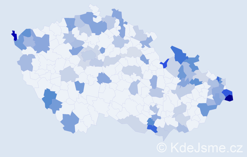 Jméno: 'Rozalie', počet výskytů 138 v celé ČR