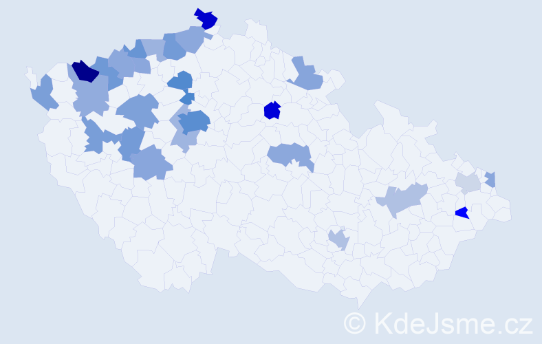 Jméno: 'Anh', počet výskytů 49 v celé ČR