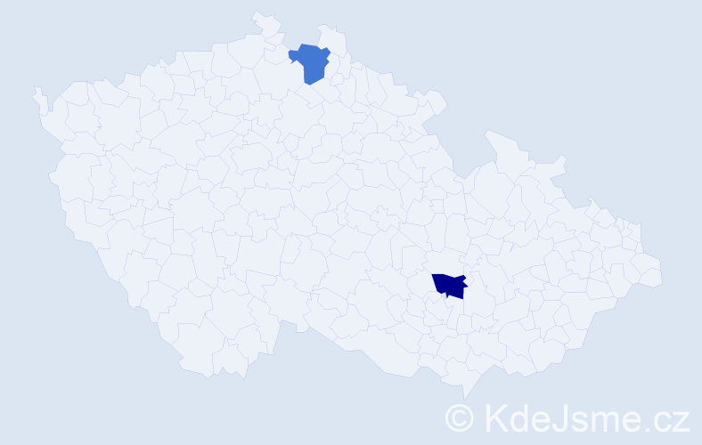 Jméno: 'Nedka', počet výskytů 2 v celé ČR