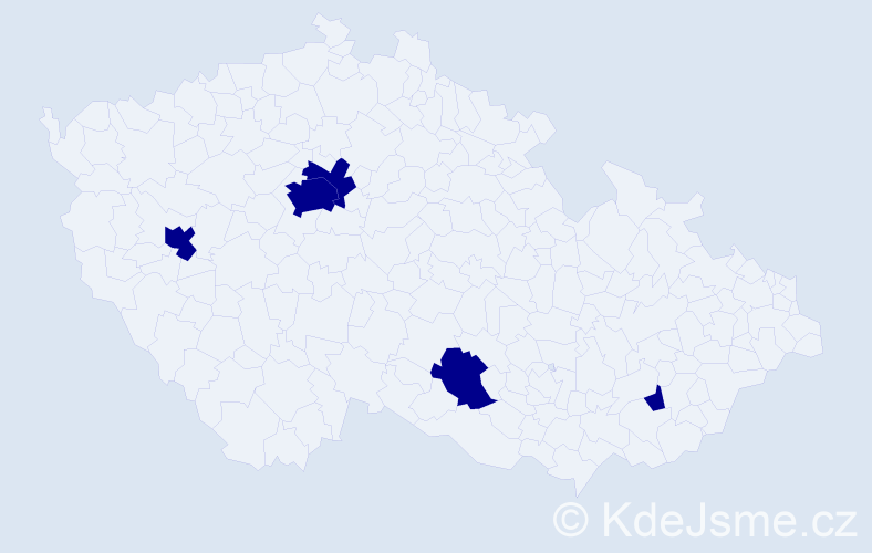 Jméno: 'Dinh Thinh', počet výskytů 5 v celé ČR