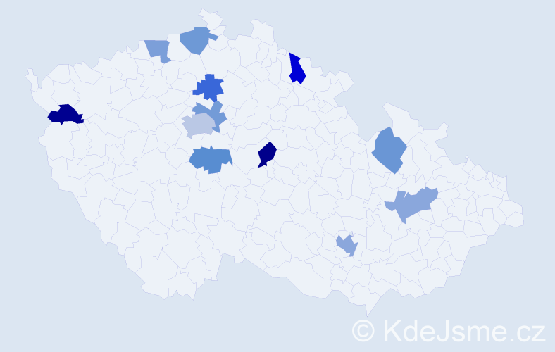 Jméno: 'Kayla', počet výskytů 15 v celé ČR