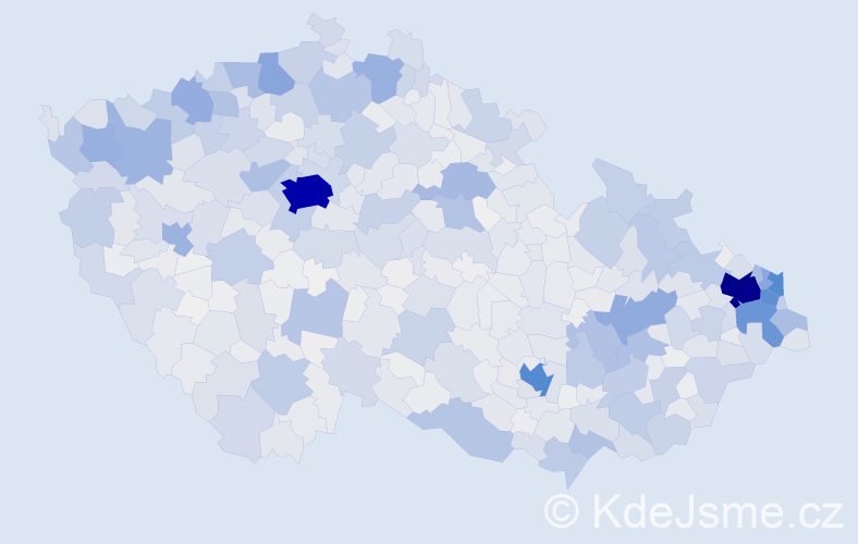 Jméno: 'Jozef', počet výskytů 9297 v celé ČR