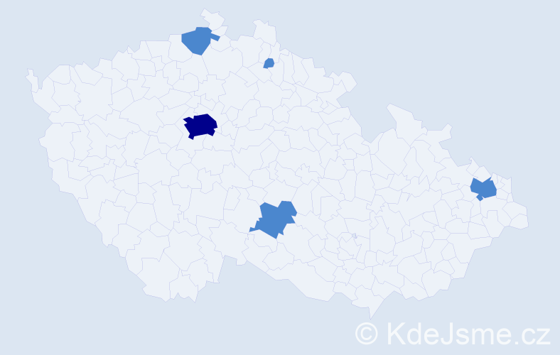 Jméno: 'Jessica Marie', počet výskytů 7 v celé ČR