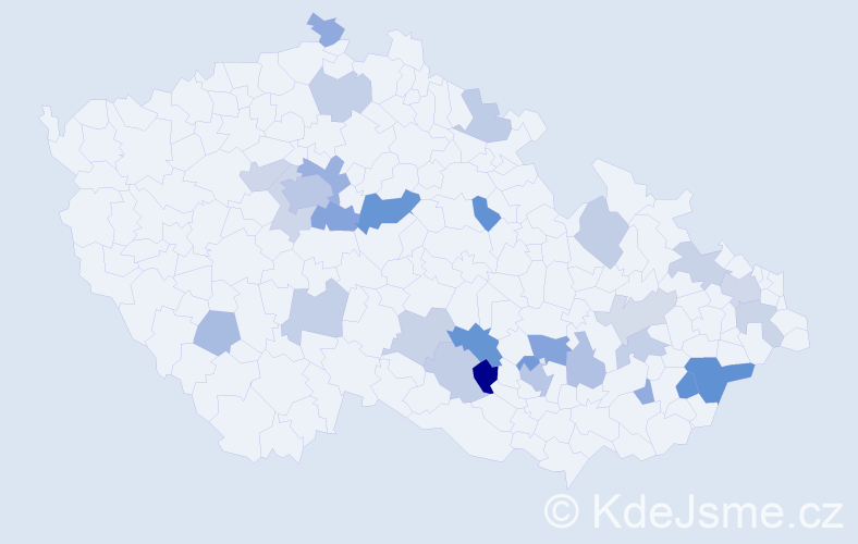 Jméno: 'Radvan', počet výskytů 54 v celé ČR