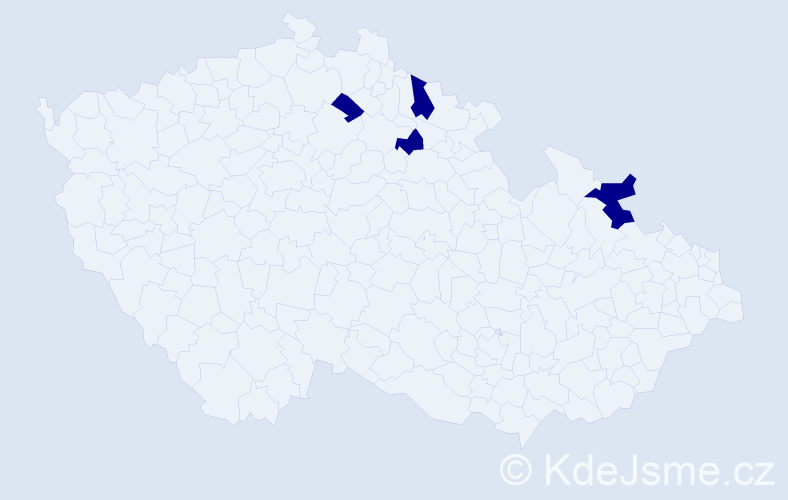 Jméno: 'Kristián Josef', počet výskytů 4 v celé ČR