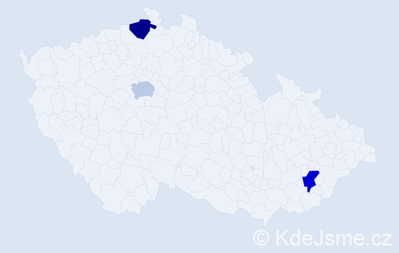 Jméno: 'Sofia Victoria', počet výskytů 3 v celé ČR