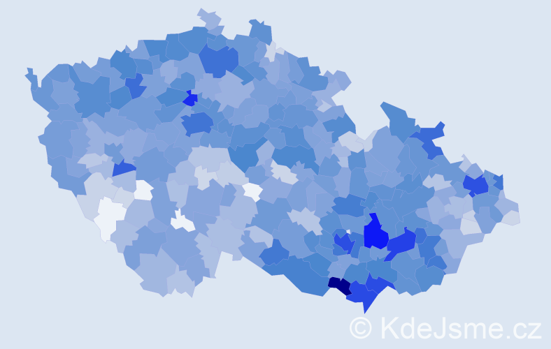 Jméno: 'Světlana', počet výskytů 3839 v celé ČR