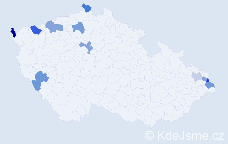 Jméno: 'Ignac', počet výskytů 12 v celé ČR