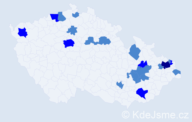 Jméno: 'Rosalinda', počet výskytů 28 v celé ČR