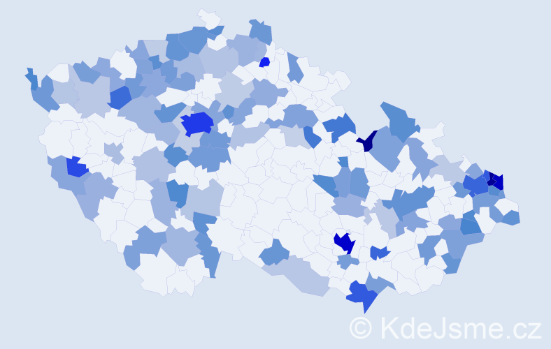 Jméno: 'Matej', počet výskytů 224 v celé ČR