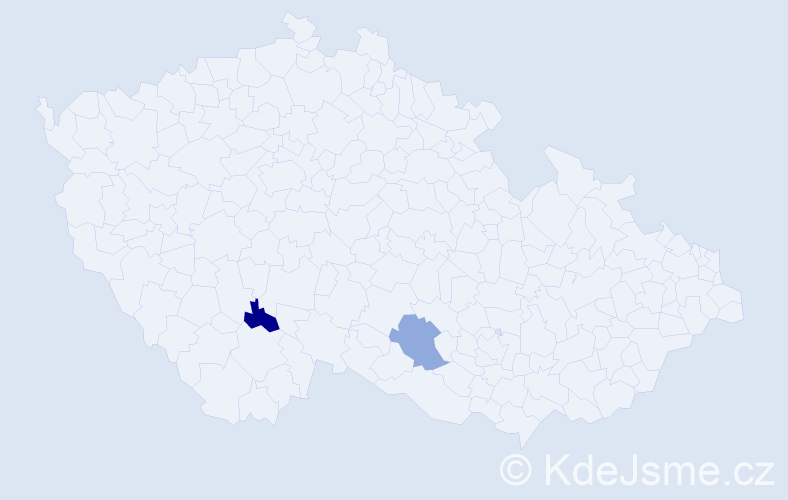 Jméno: 'Veronika Josefa', počet výskytů 2 v celé ČR