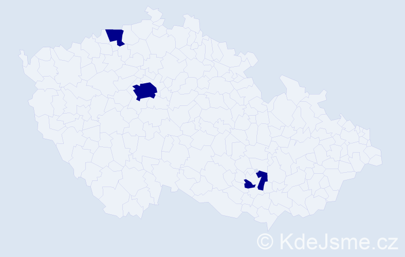 Jméno: 'Milen', počet výskytů 3 v celé ČR